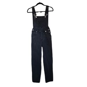 Adika Bib Overalls Black Denim Jumpsuit Women's XS